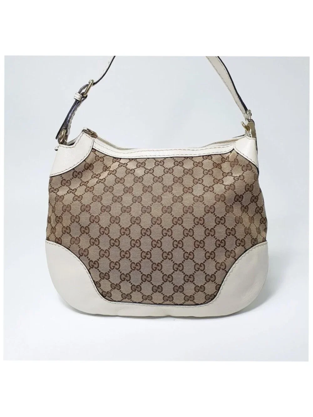 Authentic Gucci GG Canvas Abbey Hobo Shoulder Bag